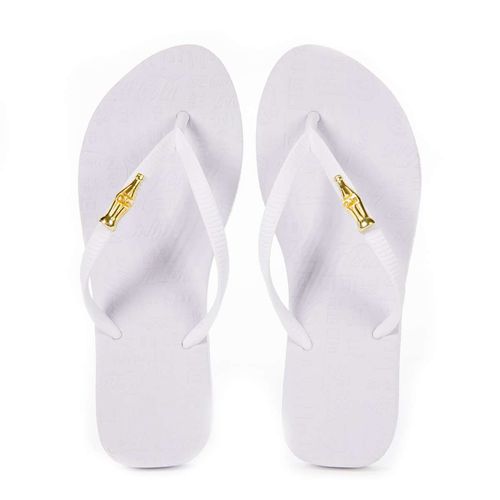 Chinelo Coca-Cola Shoes Leaf Branco Branco