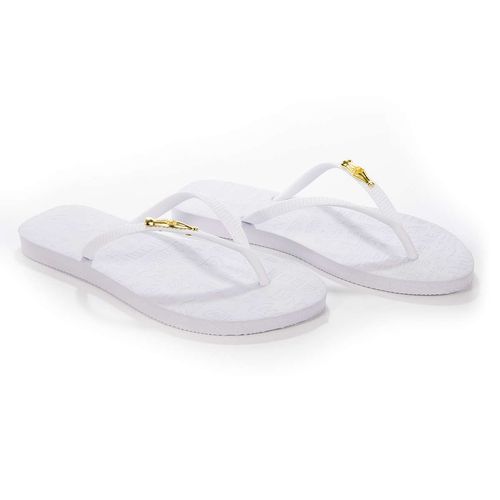 Chinelo Coca-Cola Shoes Leaf Branco Branco