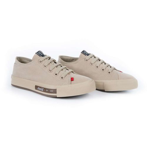 Tênis Coca-Cola Shoes Daytona Suede Caqui
