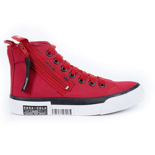 Tênis Coca-Cola Shoes Atlanta Wave Zipper Vermelho Preto