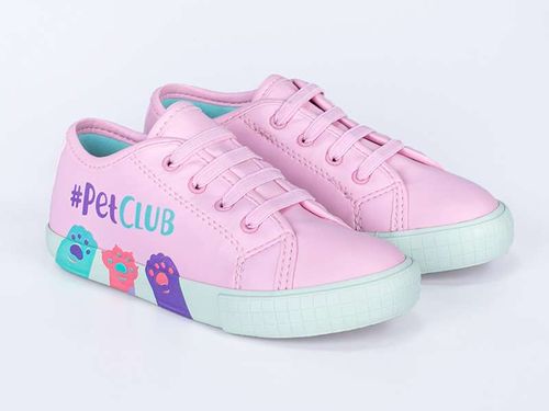Tênis Infantil Diversão Pet Club Rosa