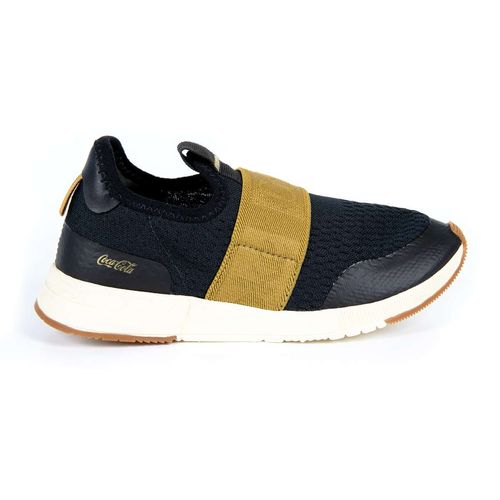 Tênis Coca-Cola Shoes Sense 2.0 Coke Slip Preto Dourado