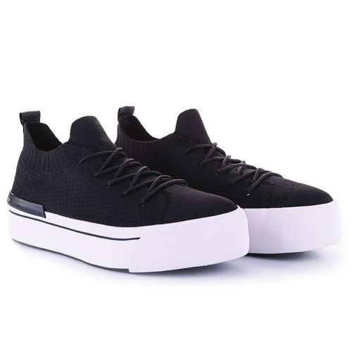Tênis Coca-Cola Shoes Atlanta Plataforma Knit Preto