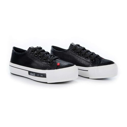 Tênis Coca-Cola Shoes Daytona Plataforma Blaze Preto