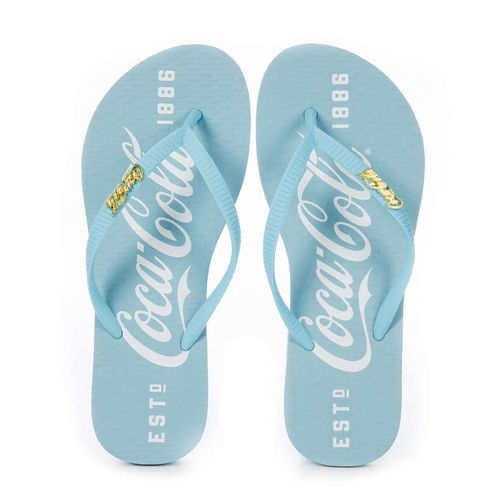Chinelo Coca-Cola Shoes 1886 Azul Claro