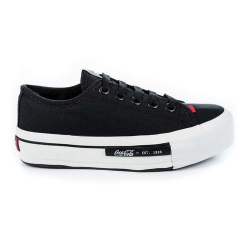Tênis Coca-Cola Shoes Daytona Plataforma Canvas Preto