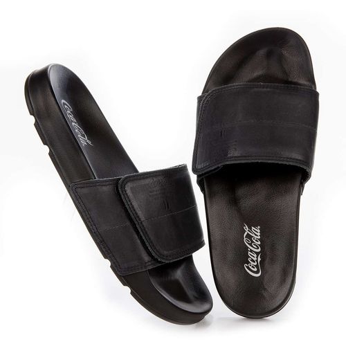 Chinelo Slide Coca-Cola Shoes March Preto Preto