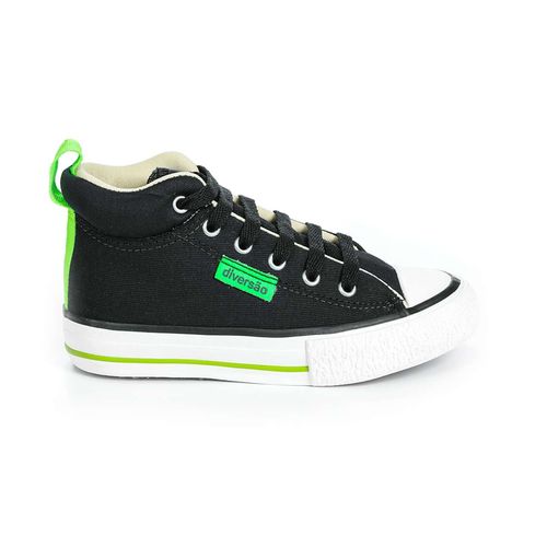 Tênis Infantil Diversão Mini Kim Preto Verde