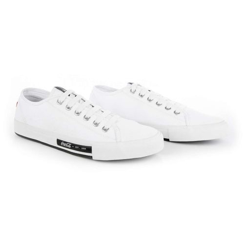 Tênis Coca-Cola Shoes Daytona Classic Canvas Branco
