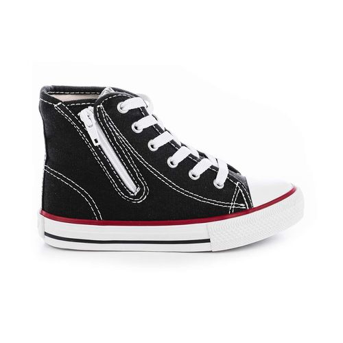 Tênis Infantil Diversão Canvas Hi Ziper Preto
