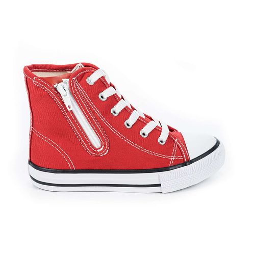 Tênis Infantil Diversão Canvas Hi Ziper Vermelho