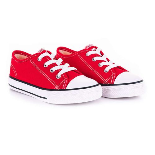 Tênis Infantil Diversão Canvas Low Vermelho