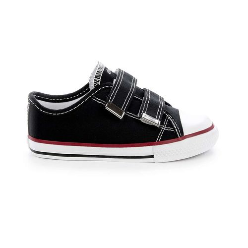 Tênis Infatil Diversão Baby Canvas Velcro Preto
