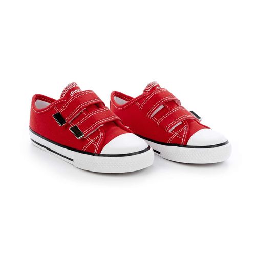Tênis Infatil Diversão Baby Canvas Velcro Vermelho