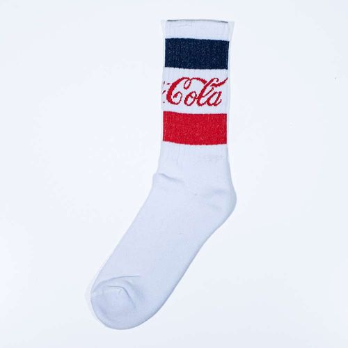 Meia Cano Longo Masculina Coca-Cola Branco
