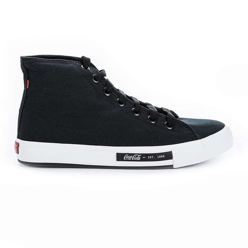 Tênis Coca-Cola Shoes Daytona Classic Canvas Hi Preto