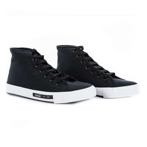 Tênis Coca-Cola Shoes Daytona Classic Canvas Hi Preto
