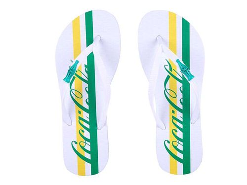 Chinelo Coca-Cola Shoes Sport Bands Branco Verde Br