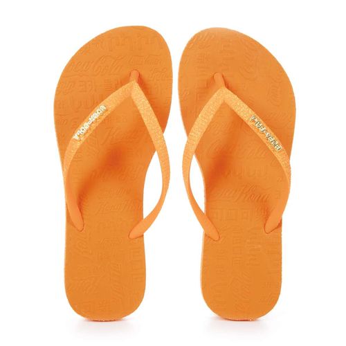Chinelo Coca-Cola Shoes Glitter Shine Sandal Laranja Neon