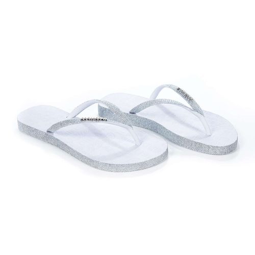 Chinelo Coca-Cola Shoes Glitter Shine Sandal Branco