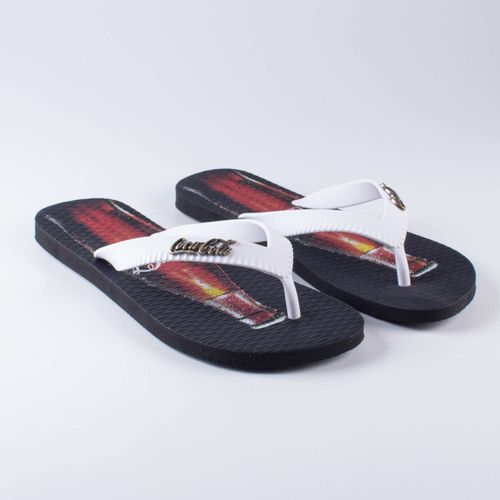 Chinelo Coca-Cola Shoes Classic Bottles Preto Branco
