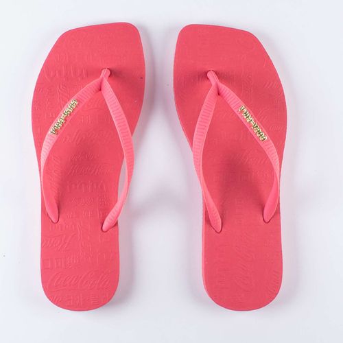 Chinelo Coca-Cola Shoes Square Sandal II Rose Rose