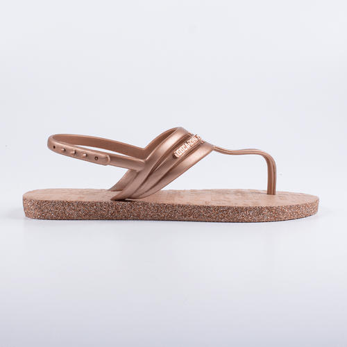 Chinelo Coca-Cola Shoes Glitter Fancy Shine Cobre