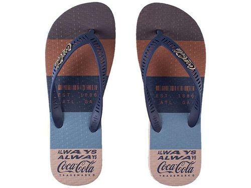 Chinelo Coca-Cola Shoes Band Code Bege Marinho