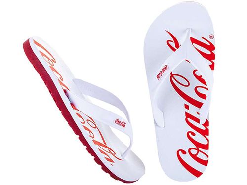 Chinelo Coca-Cola Deck Fit Script Vermelho Branco