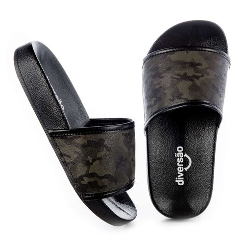 Sandália Slide Infantil Diversão Davi Militar