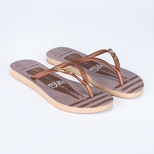 Chinelo Coca-Cola Shoes Coke Flaske Bege Cobre