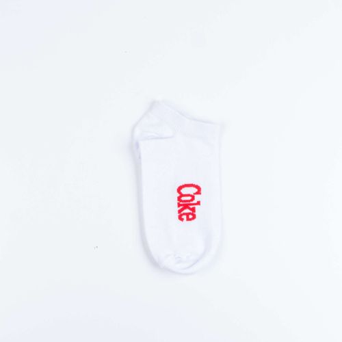 Meia Coca-Cola Sapatilha Zero Coke Feminina Branco Vermelho