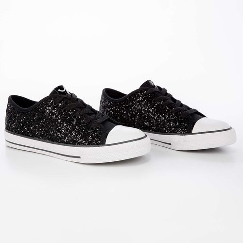 Tênis Infantil Diversão Mini Glitter Preto
