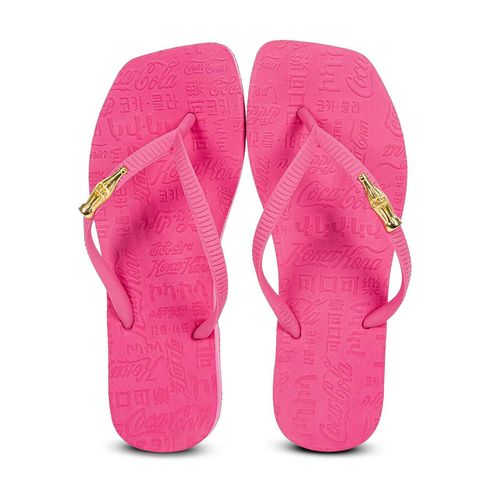 Chinelo Coca-Cola Shoes Square Sandal II Pink