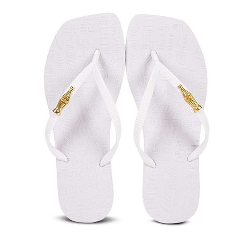 Chinelo Coca-Cola Shoes Square Sandal II Branco