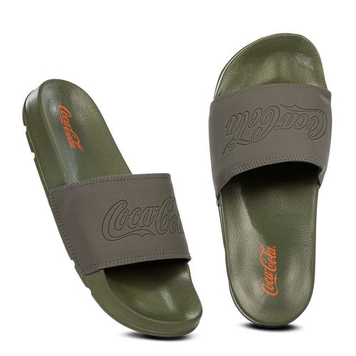 Chinelo Slide Coca-Cola Shoes Groove Musgo