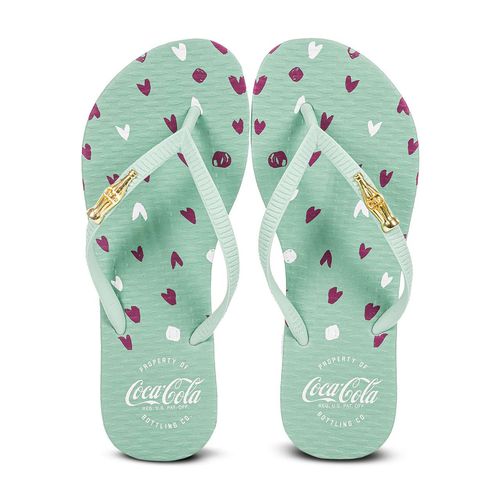 Chinelo Coca-Cola Herz Branco Verde
