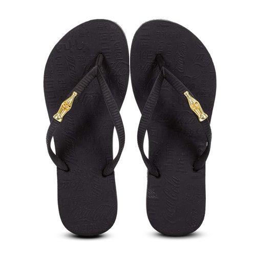 Chinelo Coca-Cola Square Sandal Way Preto