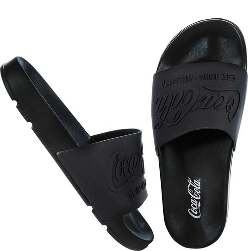 Chinelo Coca-Cola Slide Injetado Coke Bold Preto