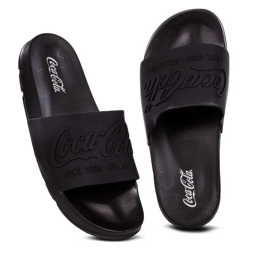 Chinelo Coca-Cola Slide Injetado Coke Bold Preto