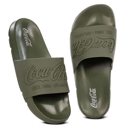Chinelo Coca-Cola Slide Injetado Coke Bold Musgo