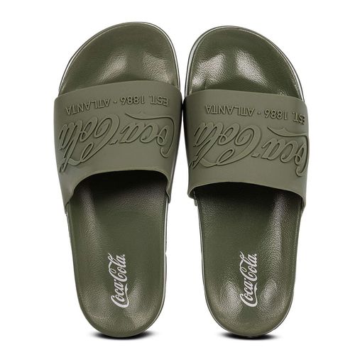 Chinelo Coca-Cola Slide Injetado Coke Bold Musgo