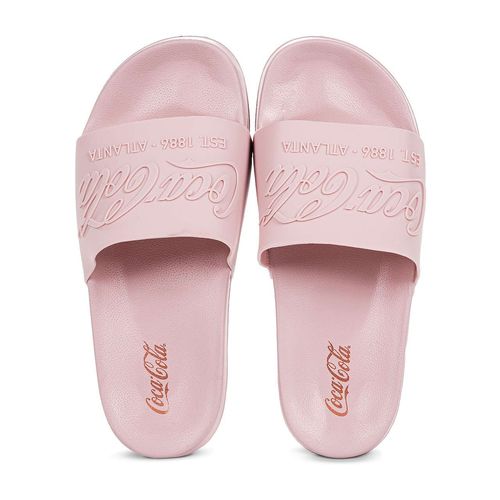 Chinelo Coca-Cola Slide Injetado Coke Bold Rose Claro Rose