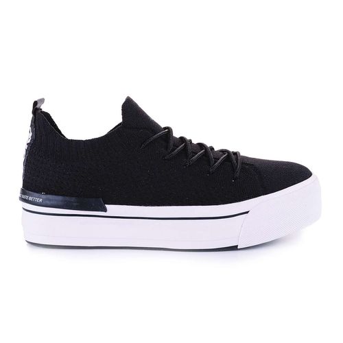 Tênis Coca-Cola Shoes Atlanta Plataforma Knit Preto