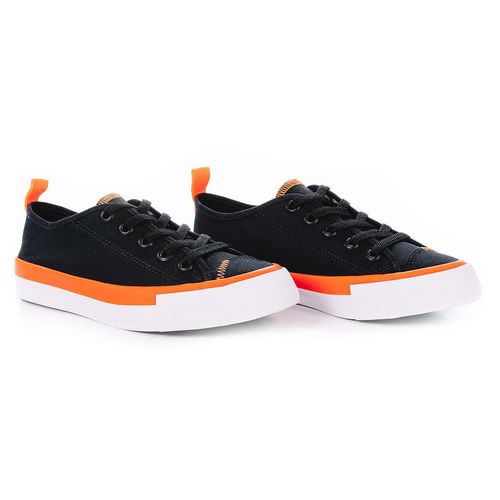 Tênis Street Rafaela Preto Laranja