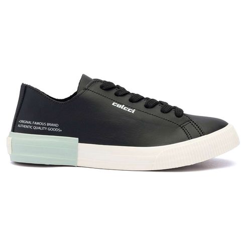 Tênis Colcci Simple Leather Preto Verde