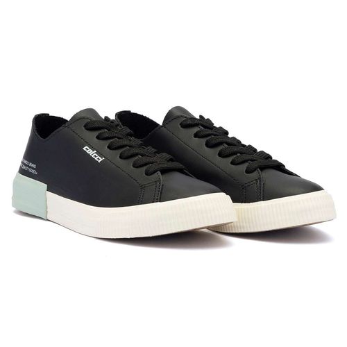 Tênis Colcci Simple Leather Preto Verde