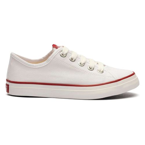 Tênis Coca-Cola Shoes Stream Canvas Branco Vermelho