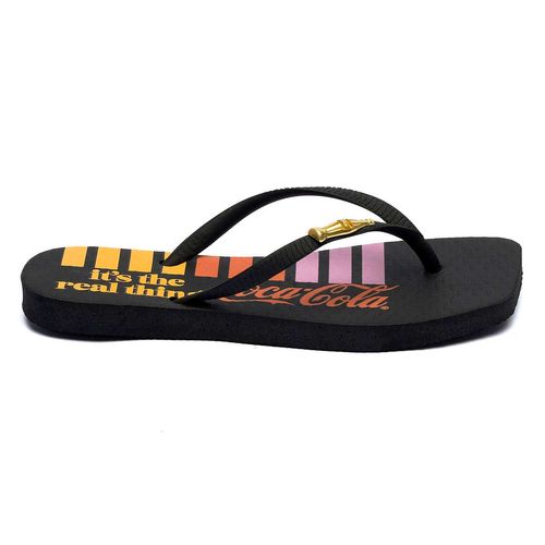 Chinelo Coca-Cola Napoles Square Preto