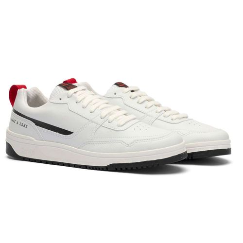 Tênis Coca-Cola Banks Town Branco Preto